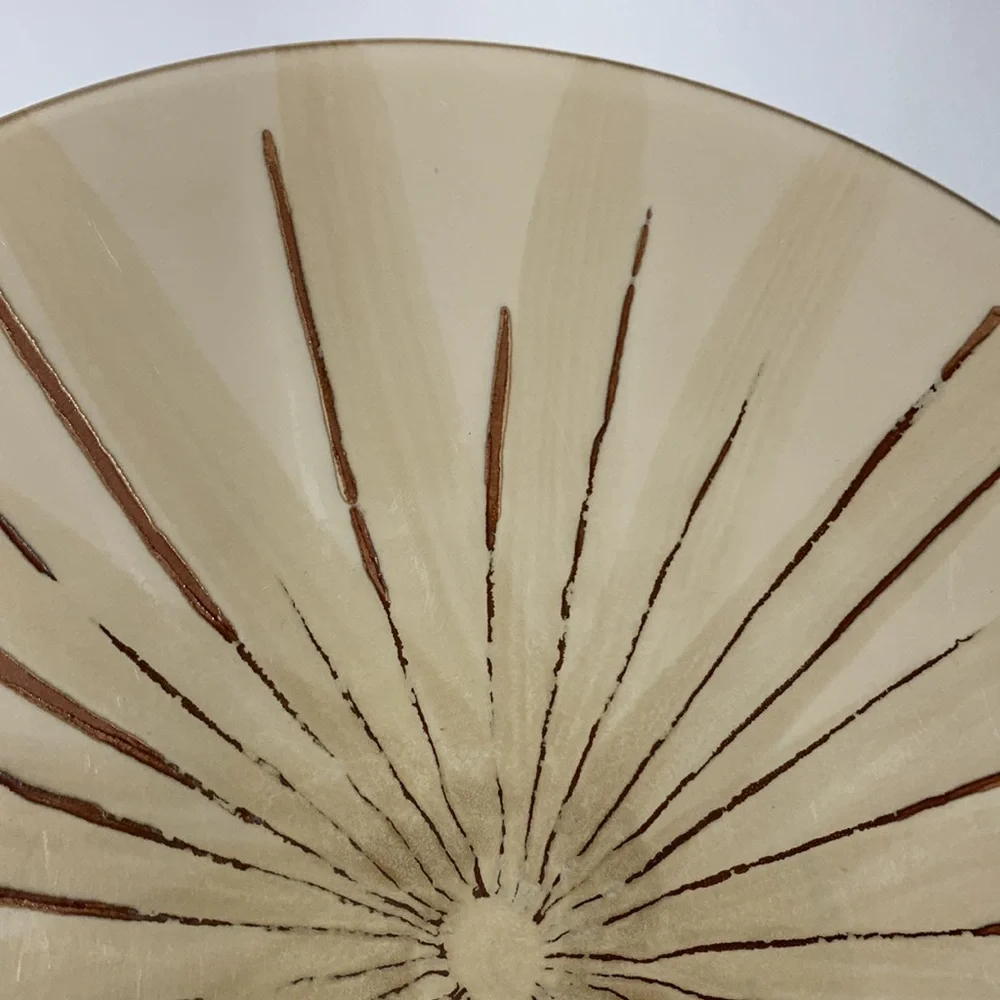 Pier 1 Imports Stoneware Dinner Plate Sanctuary Pattern 11 1/2” Star Burst One